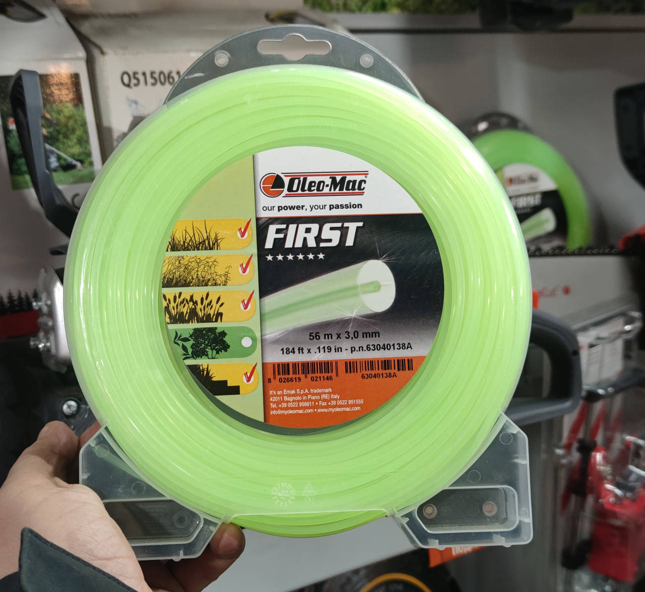 

Косильная леска круглая Oleo-Mac FIRST 3.0*56м O