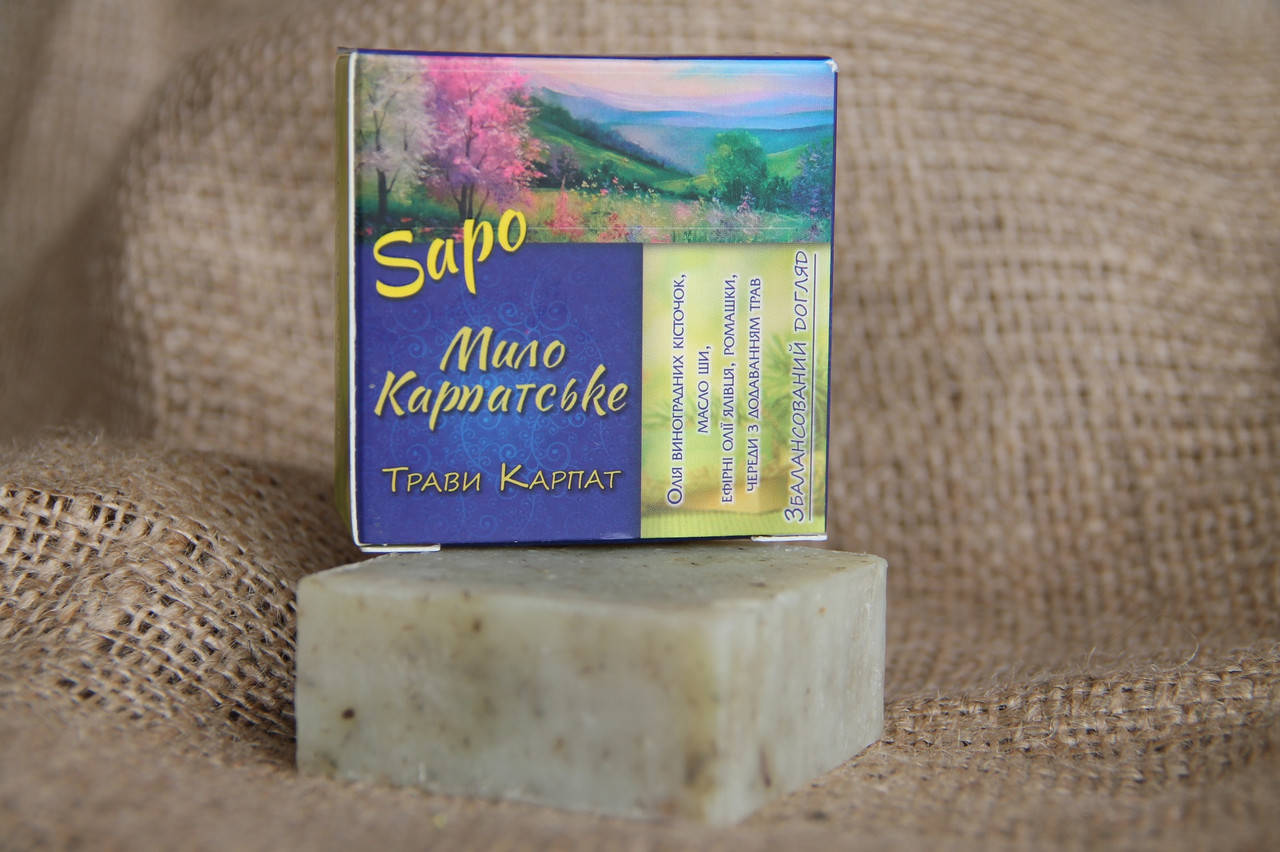 

Карпатське натуральне мило, 80 г. Трави Карпат