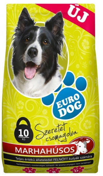 

Сухой корм для собак Euro Dog Говядина 10 кг, Зелёный