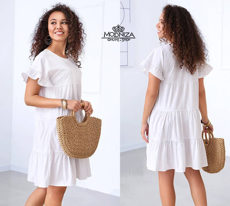 

Летний свободный сарафан "Аманда".Распродажа 46-48, белый