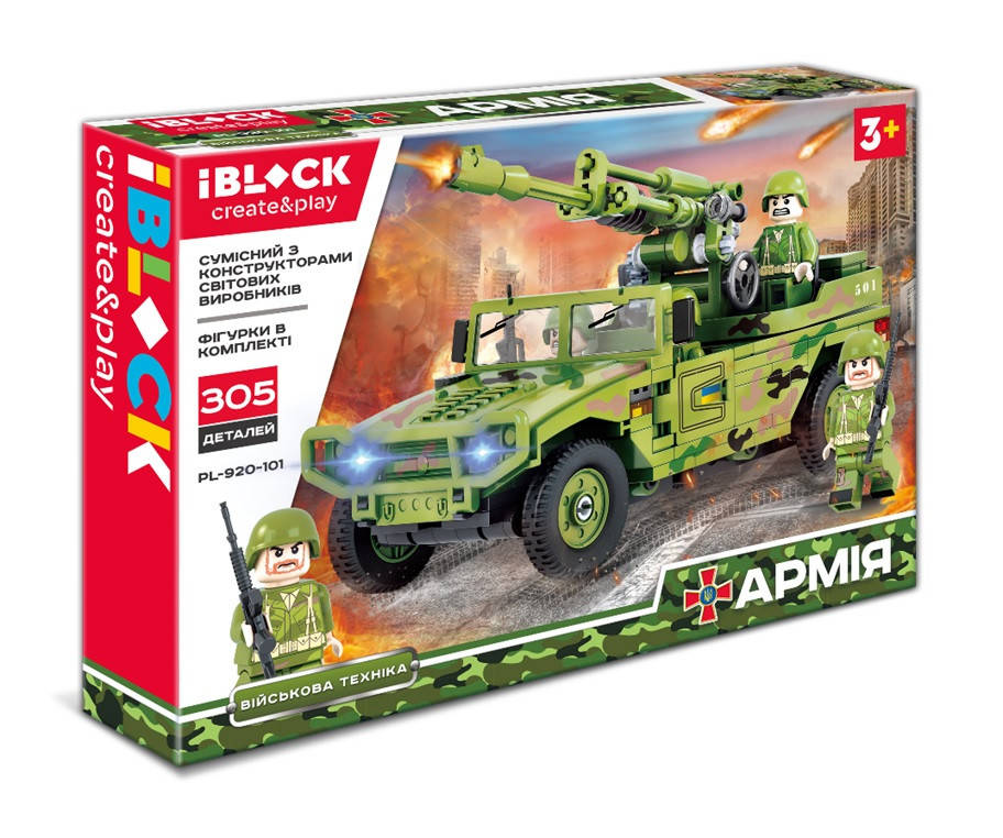 

Конструктор АРМІЯ, 305дет., у зібраний кор 38*26*6 см /30-2/