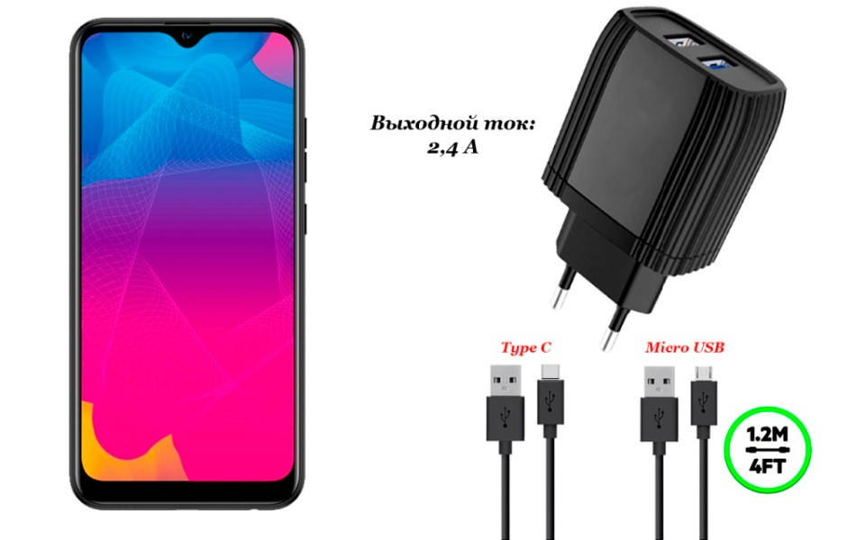

Сетевое зарядное устройство для Tecno Camon 11S CB7, Черный