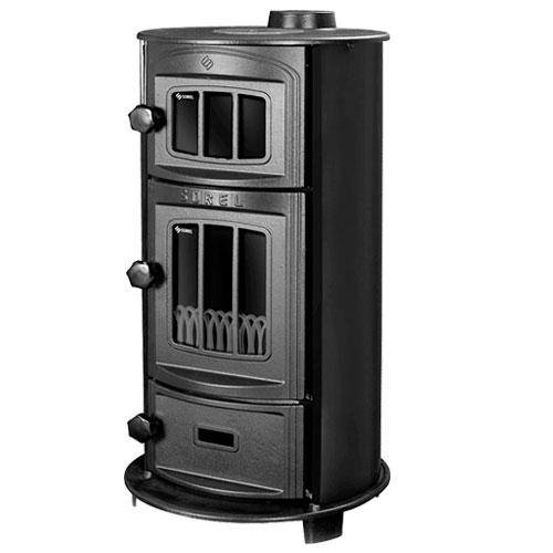 

Печь-камин Duval EК-5109 BL Blak Edition чугунная на дровах с духовкой "евро буржуйка"