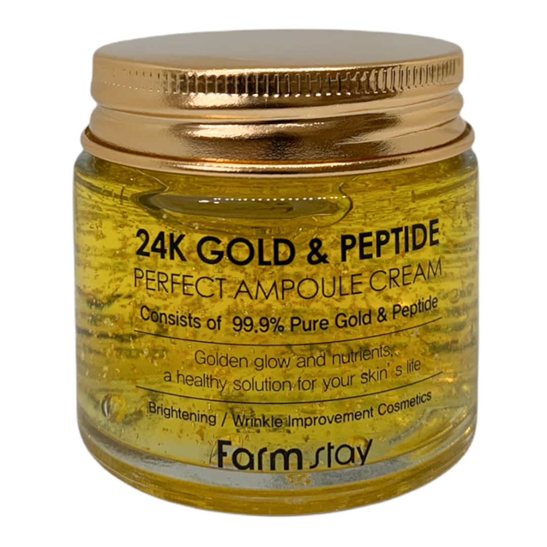 

Антивозрастной крем с золотом и пептидами FarmStay 24K Gold & Peptide Perfect Ampoule Cream 80 ml