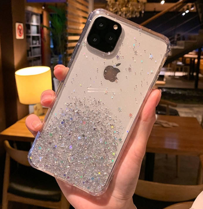 

Блестящий чехол с серебряной фольгой Iphone 11, Серебристый