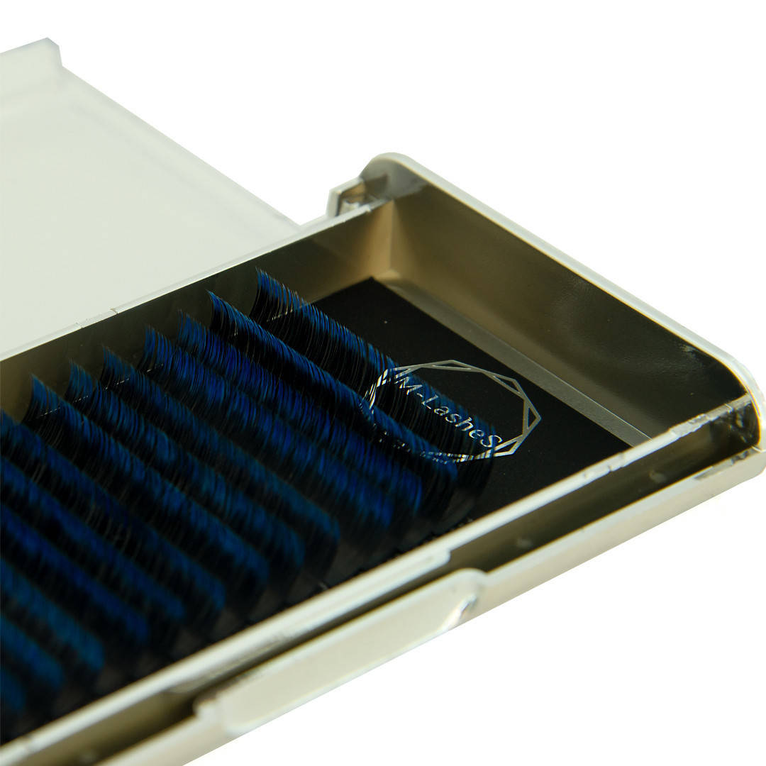 

Ресницы омбре цвет синий M-Lashes 0.07 микс 8-15мм