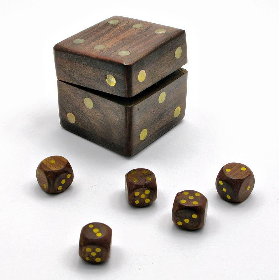 

Кости игральные розовое дерево (5х5х5 см)(2*2) Индия