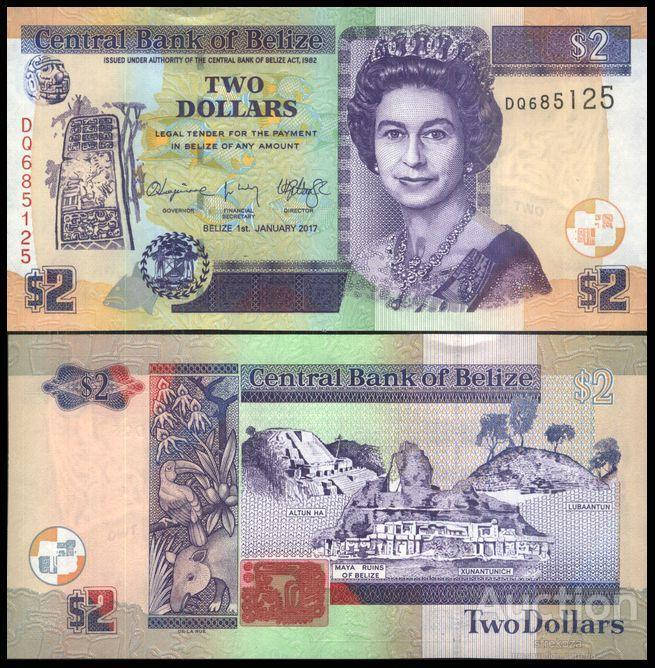 

БЕЛИЗ 2 доллара 2014г. UNC №323