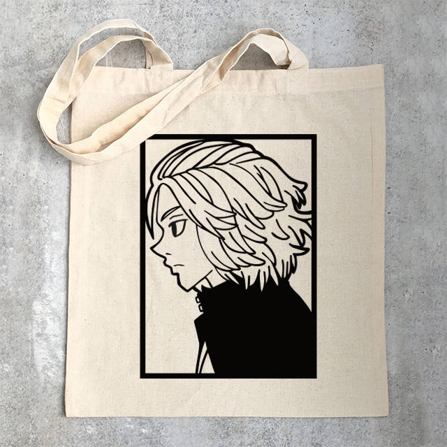 

"Майки Мандзиро Сано (Токийские мстители / Tokyo revengers)" эко сумка шоппер хлопковая с рисунком, Бежевый