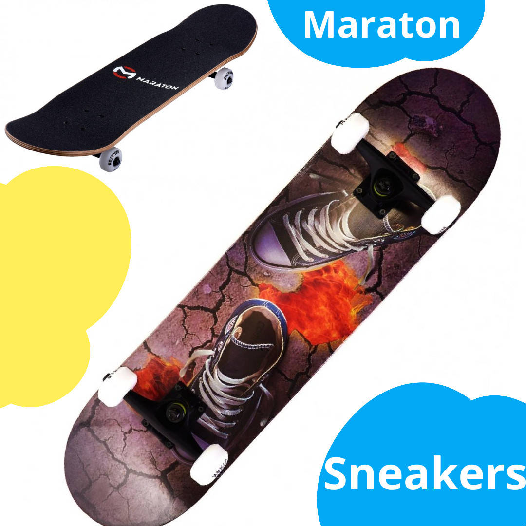 

Скейт Maraton Stark Sneakers. Скейтборд трюковой Маратон, Разные цвета