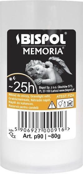 

Вкладыш парафиновый Bispol 25 часов 5 х 10 см (p90), Белый