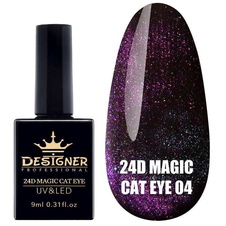 

Гель-лак "Кошачий глаз" 24D Magic Cat Eye Designer Professional (Дизайнер Профессионал), 9мл. 04