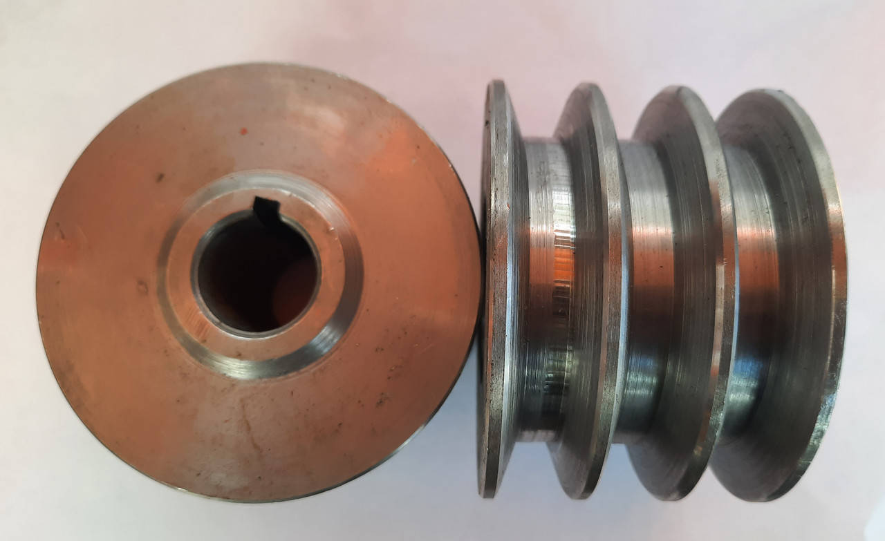 

Шкив ремня ведущий 3 ручья 85 мм наружный (посадочный Ø25мм) профиль Б