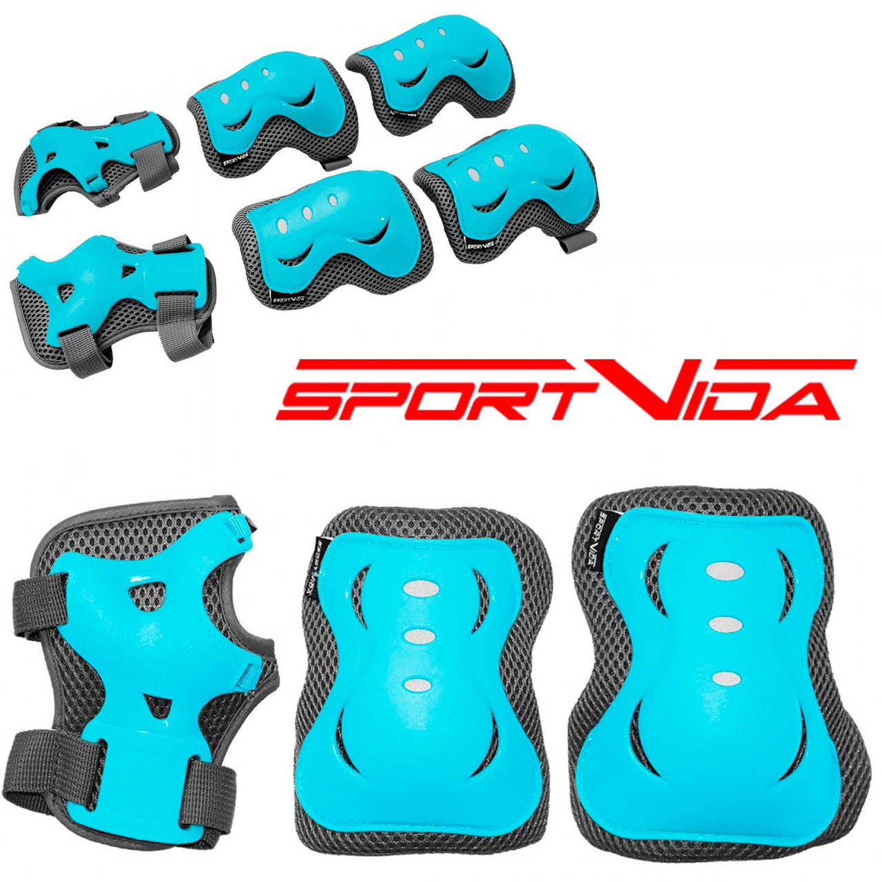 

Комплект защитный SportVida SV-KY0008-M Size M Blue/Grey