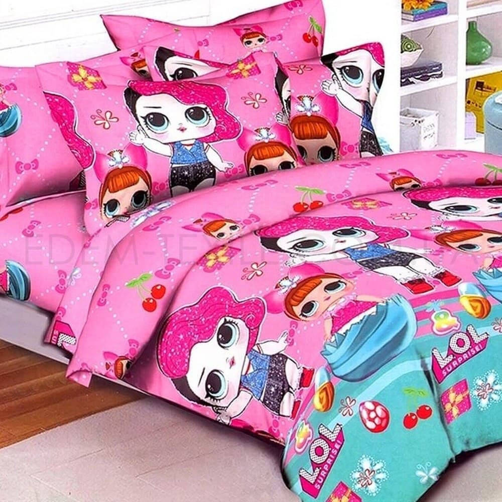 

Постельное белье детское бязь Gold ЛОЛ новинка, Розовый