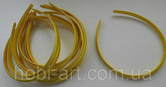 

Обруч 9 мм пластик + атлас жовтий № 05 (ОВ-448)