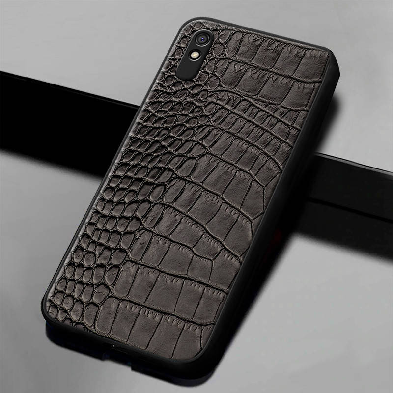 

Кожаный чехол Boxface Xiaomi Redmi 9A Crocodile Black, Черный