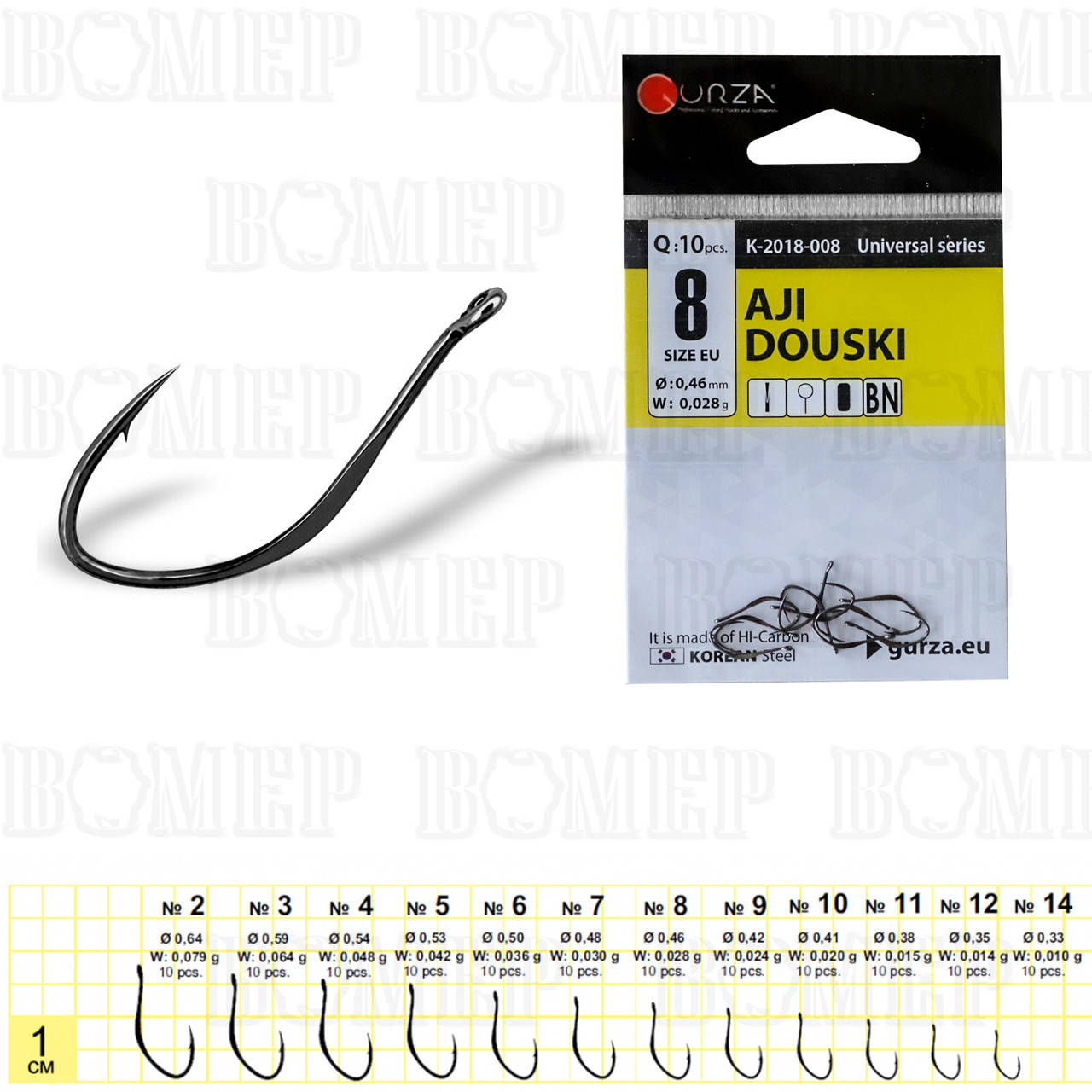 

Гачки GURZA AJI DOUSK BN #10 (10шт в уп)