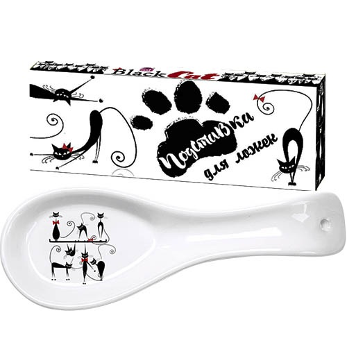 

Подставка для ложек 'Черная кошка' (длина-23см, h-2,5 см) -60