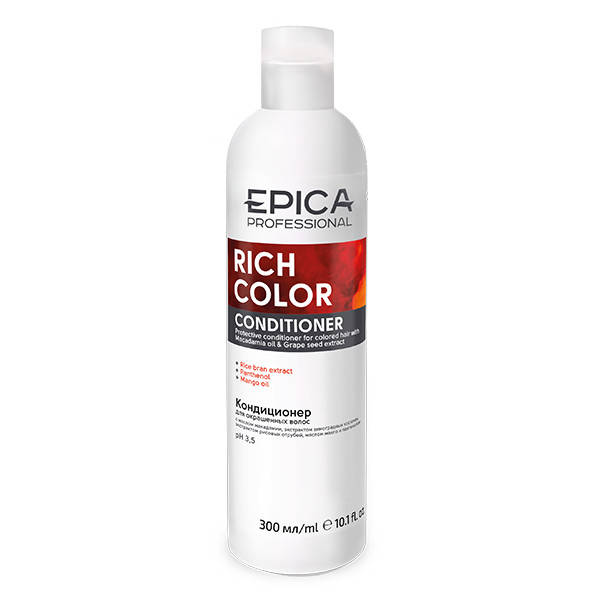 

Кондиционер EPICA Rich Color для окрашенных волос с маслом макадамии (300 мл)