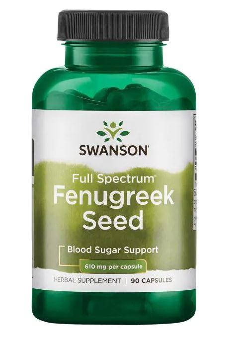 

Swanson Fenugreek Seed 610 mg, Пажитник (90 капс.)