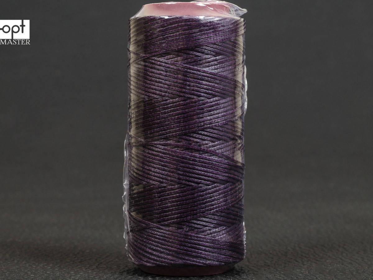 

Нитка вощёная по коже (плоский шнур), т. 0.8 мм, 100 м, цв. фиолетовый (181 violet)