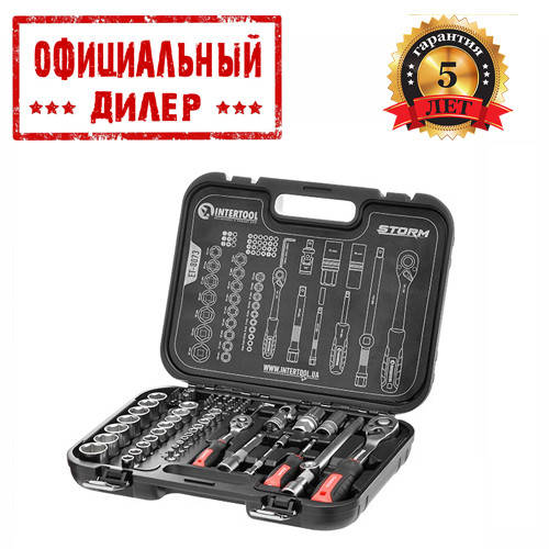 

Набор инструментов 73 ед. STORM, 1/2", 1/4", Сr-V INTERTOOL ET-8073