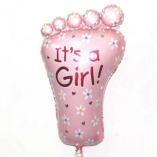 

Фольгированный шар мини фигура Ножка It's a girl розовый