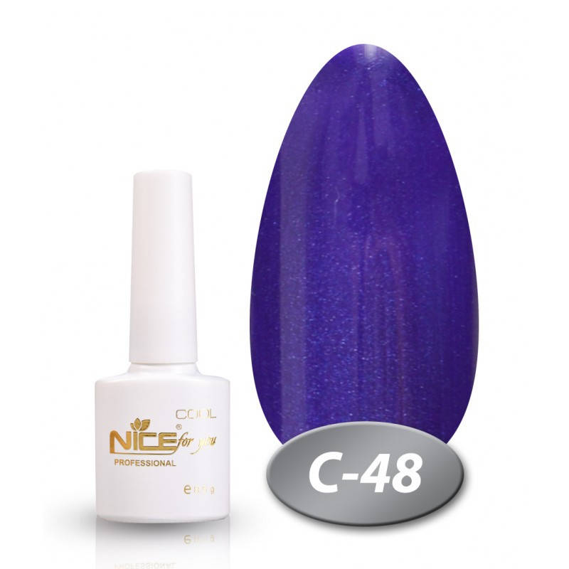 

Гель-лак Nice for you Cool C-48 сине фиолетовый с шиммером 8,5 мл