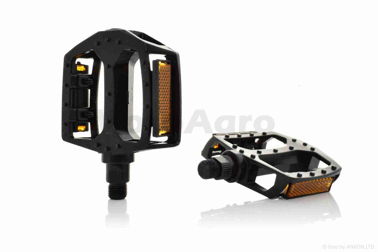 

Педали вело алюминиевая основа (черные с катафотами) #JTB-002