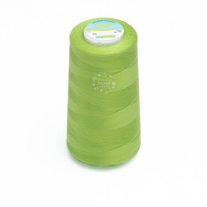

Нитки швейные 50/2, 5000 ярдов, цвет светло-зелёный (234), Салатовый