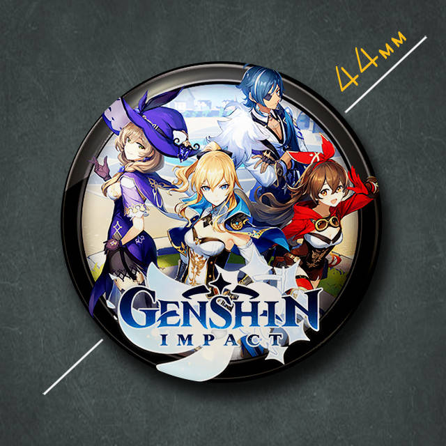 

"Геншин / Genshin" значок круглый на булавке Ø44 мм