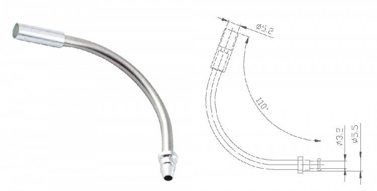 

Направляющая - Alhonga HJ-600A.1 110° для тормоза V-br.