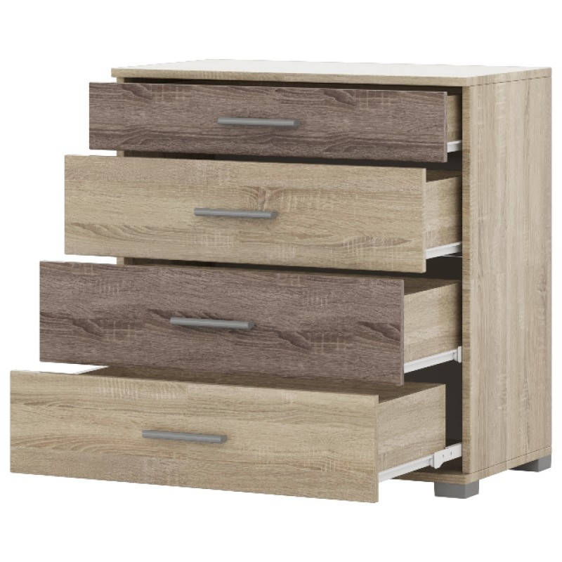 

Комод для спальни Бриз К-5 дуб сонома + трюфель