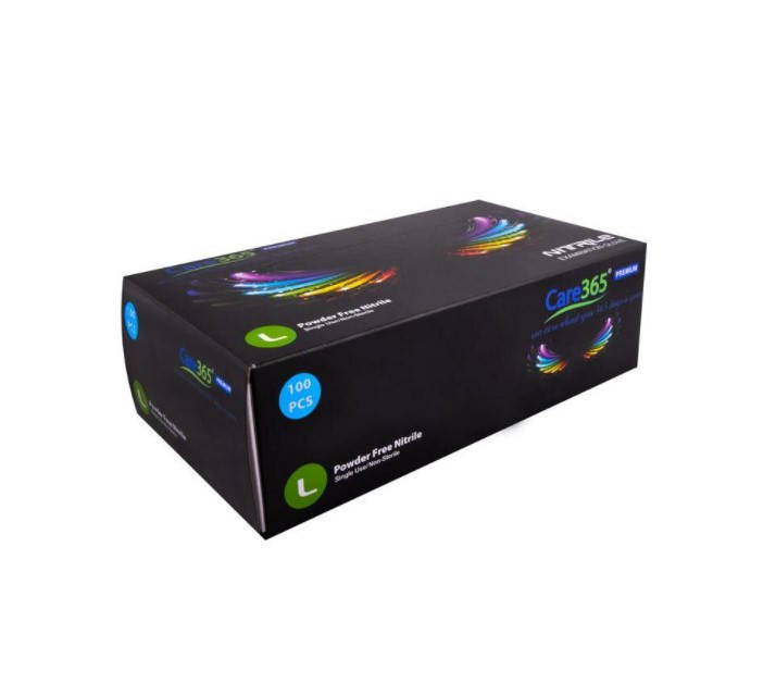 

Перчатки нитрил Care 365 Premium (100 шт, Black, L), Черный