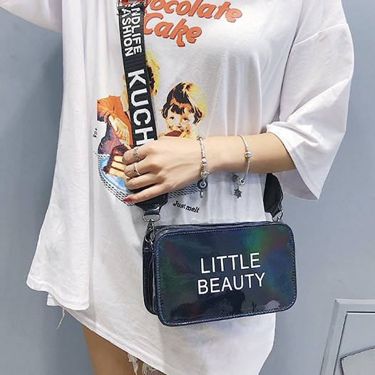 

Женская детская прямоугольная голографическая сумка кросс-боди через плечо LITTLE BEAUTY