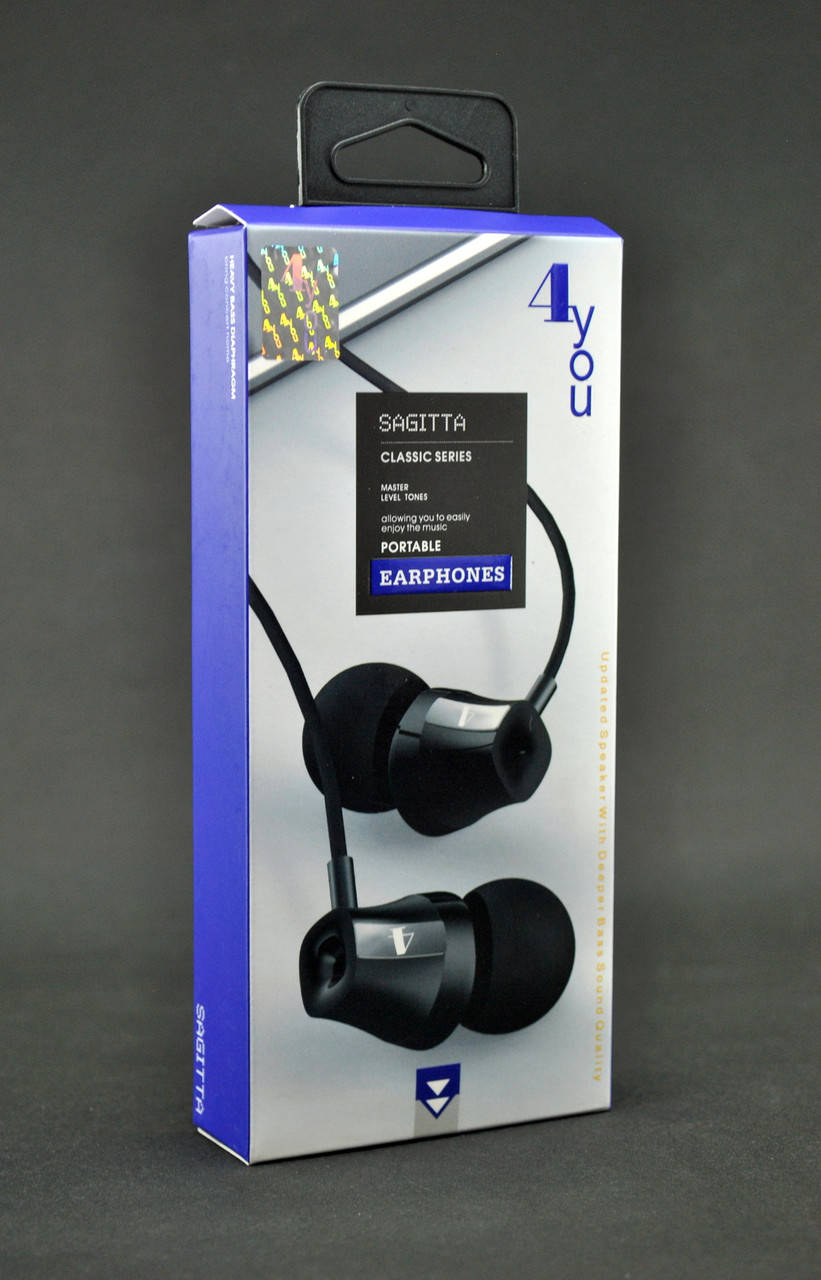 

Наушники проводные с микрофоном 4you SAGITTA (оплетка Snake) black, Черный