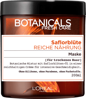 

Питательная маска для сухих волос L’Oréal Botanicals Fresh Care Saflorblüte Reiche Nährung, 200 ml.