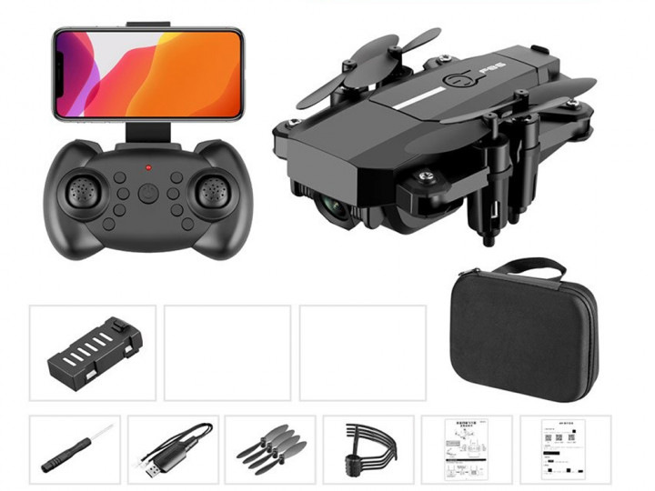 

Квадрокоптер Дрон складной F86 Full HD с камерой 4K Wi-Fi 360 град/100м/12мин/ + ПОДАРОК батарейки