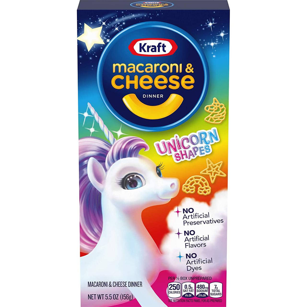 

Макароны с сыром Kraft Unicorn Shapes Macaroni and Cheese Meal 156g