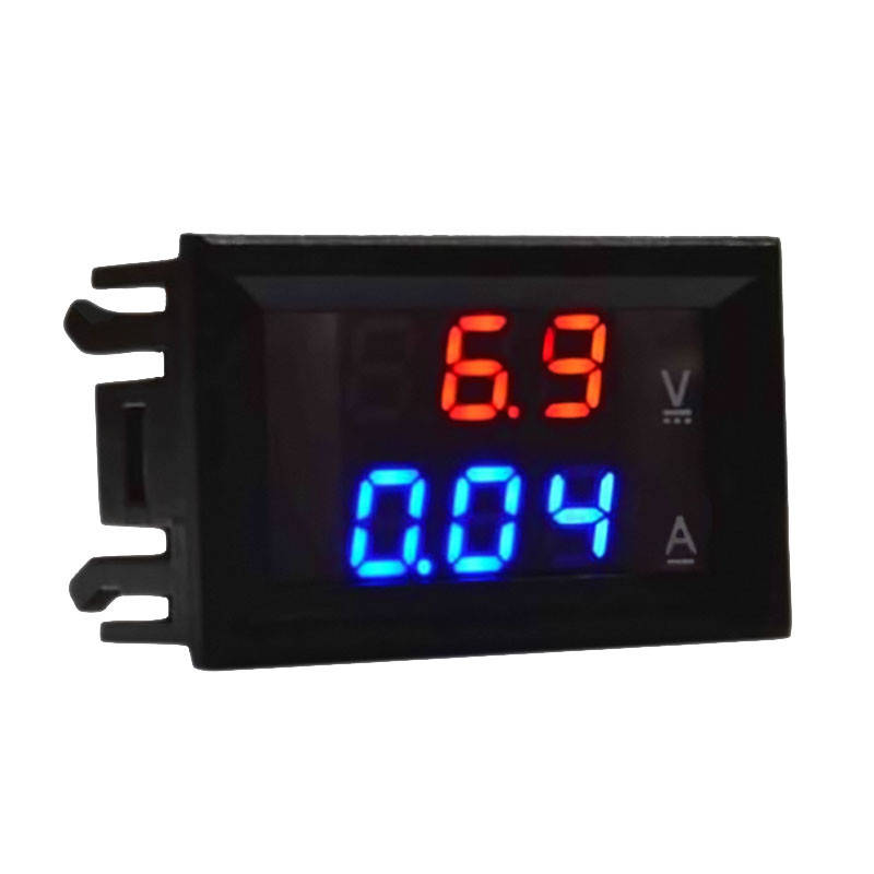 

Цифровой вольтметр-амперметр 100V/10A встраиваемый с шунтом