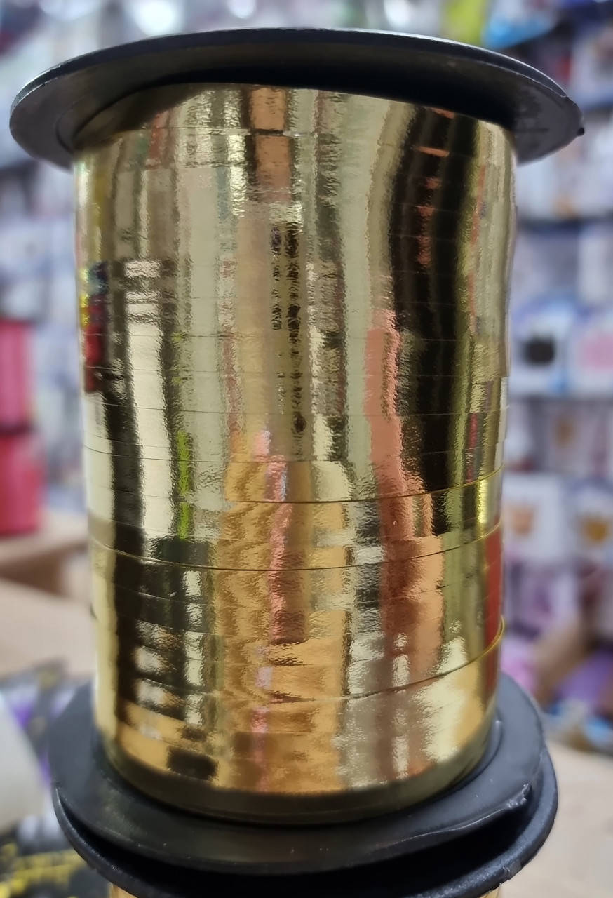 

Лента для шаров белое золото, 120 м, Серебристый