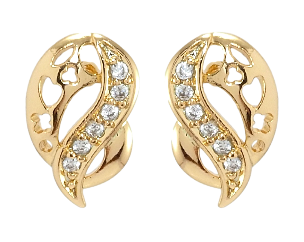 

Серьги Xuping Позолота 18K гвоздики (пусеты) "Декоративный орнамент с цирконием"