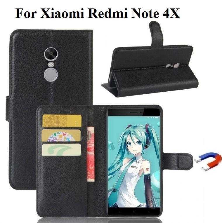 

Чехол книжка Wallet для Xiaomi Redmi Note 4X (Snapdragon), Черный