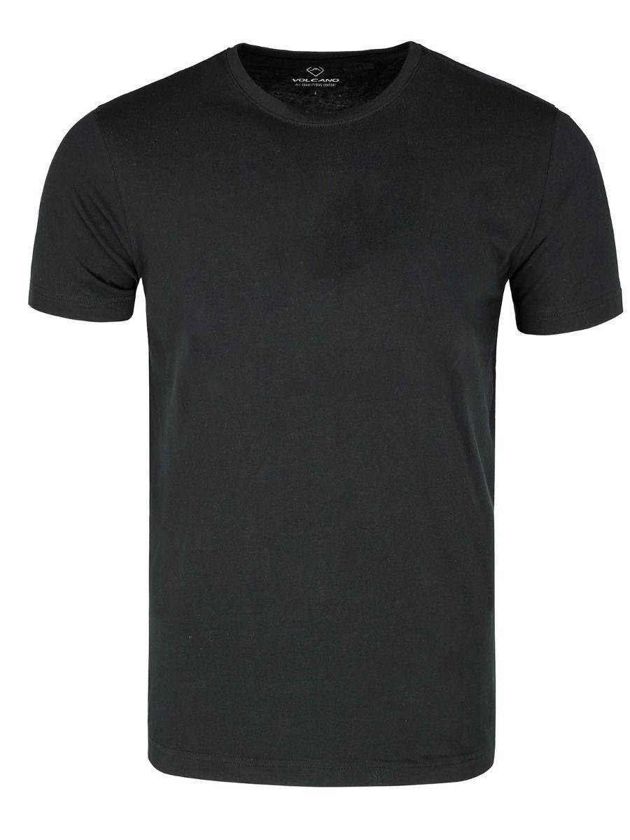 

Мужская однотонная футболка из хлопка черный T - BASIC XXL