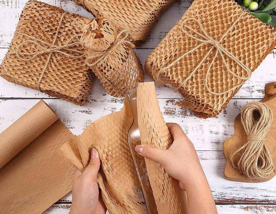 

Cотовая крафт-бумага PaperPack, рулон - 28 см х 100 м, коричневая