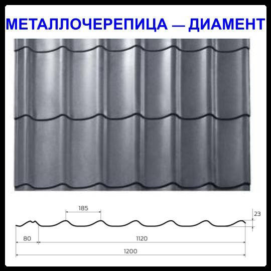 

Металлочерепица Диамент — RAL, Разные цвета