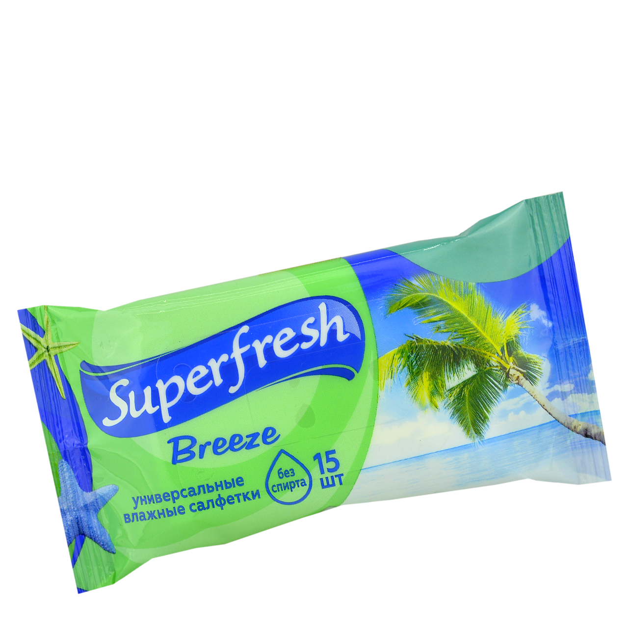 

Влажные салфетки SuperFresh "Бриз" 15шт