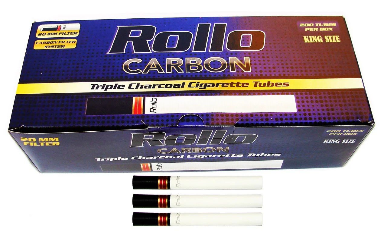 

Rollo carbon сигаретные гильзы с 20 мм угольным фильтром (200 шт)