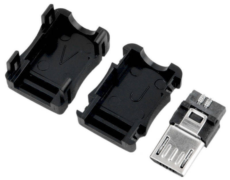 

Штекер micro USB разборный 5pin